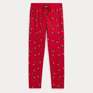 Polo Bear Jersey Pajama Pant Sz XL Polo Ralph Lauren Red Loungewear